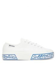 Superga Tenisówki S3146EW 3740 Biały. Białe trampki Superga, bez wzorów, z materiału, bez zapięcia. Za 289.99 zł.