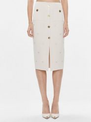 Pinko Spódnica midi Donkey 101884 A16F Beżowy Slim Fit. Brązowe spódnice Pinko, s, bez wzorów, z wiskozy, midi. Za 1,669.00 zł.