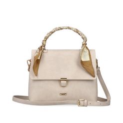 RIEKER H1605-60 beige, torebka, kuferek damski. Brązowe torebki klasyczne Rieker, bez wzorów, ze skóry ekologicznej, bez dodatków. Za 239.90 zł.