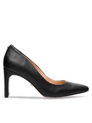 Nine West Czółenka 905901 Czarny. Czarne czółenka Nine West, bez wzorów, z syntetyku, bez obcasa, bez zapięcia. Za 175.99 zł.