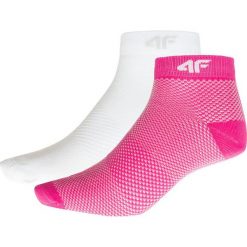 Skarpetki damskie (2 pary) SOD204 - różowy neon+biały. Skarpetki marki 4f. Za 24.99 zł.