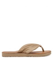 Tommy Hilfiger Japonki Th Elevated Beach Sandal FW0FW06985 Brązowy. Brązowe japonki Tommy Hilfiger, bez wzorów, z materiału. Za 179.99 zł.