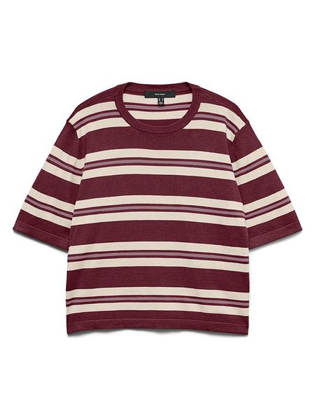 Vero Moda Sweter w kolorze kremowo-bordowym rozmiar: XL. Czerwone swetry Vero Moda, xl, bez wzorów, bez ramiączek. Za 90.95 zł.