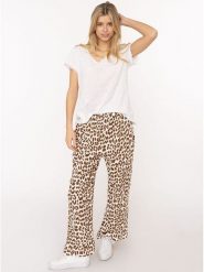 Zwillingsherz Muślinowe spodnie w kolorze jasnobrązowo-beżowym rozmiar: onesize. Brązowe spodnie materiałowe Zwillingsherz, bez wzorów, z bawełny. Za 82.99 zł.