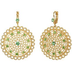 Lulu & Jane Kolczyki Stop metali Żółte złoto 1 ct Damski. Żółte kolczyki Lulu & Jane, z kryształem, pozłacane. Za 149.99 zł.