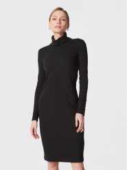 Lauren Ralph Lauren Sukienka dzianinowa 250881980 Czarny Slim Fit. Czarne sukienki Lauren Ralph Lauren, bez wzorów, z bawełny, bez kołnierzyka, bez ramiączek. Za 649.99 zł.