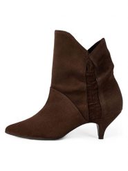 Loft37 Skórzane botki w kolorze brązowym rozmiar: 40. Brązowe botki loft37, bez wzorów, eleganckie, bez obcasa, na szpilce, bez zapięcia. Za 434.99 zł.