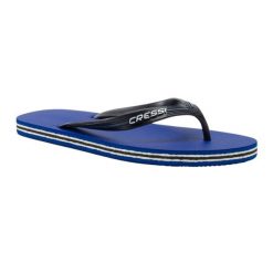 Japonki plażowe dla dorosłych Cressi Bahamas. Niebieskie japonki CRESSI, bez wzorów, sportowe. Za 29.99 zł.