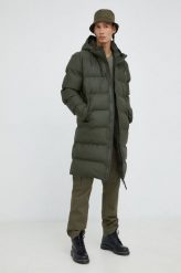 Rains kurtka 15070 Long Puffer Jacket kolor zielony zimowa. Zielone kurtki Rains, na zimę, m, bez wzorów, z puchu, bez kaptura. W wyprzedaży za 1,299.90 zł.