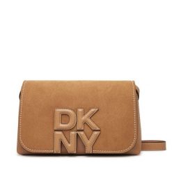 Torebka DKNY. Brązowe listonoszki DKNY, bez wzorów, bez dodatków. Za 429.99 zł.