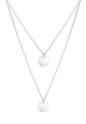 Elli Damski wisiorek dwuwarstwowy z zawieszką ze srebra próby 925 Sterling Silver Naszyjniki 1 ct. Szare naszyjniki Elli, z materiału, srebrne. Za 458.99 zł.