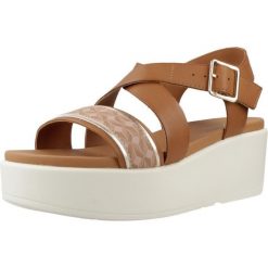 Sandały GEOX D XAND 2.2S Brązowy. Brązowe sandały Geox, bez wzorów, ze skóry, bez obcasa, bez zapięcia. Za 433.99 zł.