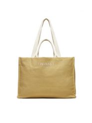 TWINSET Torebka 241TD8110 Beżowy. Brązowe shopper bag Twinset, bez wzorów, z bawełny, bez dodatków. Za 479.99 zł.