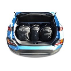Torby Do Bagażnika Hyundai Kona Ev 2018-2022 3Szt Kjust. Czarne torby podróżne KJUST, bez wzorów. Za 921.00 zł.