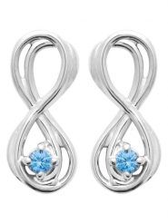 L'Atélier Précieux Srebrne kolczyki-wkrętki z cyrkoniami rozmiar: onesize. Szare kolczyki l'Atelier precieux, z cyrkonią, srebrne. Za 113.99 zł.