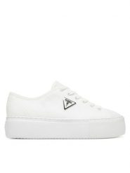 Guess Trampki FLTJO2 FAB12 Biały. Białe trampki Guess, z aplikacjami, z materiału, bez zapięcia. Za 349.99 zł.