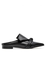 Eva Longoria Klapki EL-04-03-000309 Czarny. Czarne klapki Eva Longoria, bez wzorów, ze skóry, bez obcasa, bez zapięcia. Za 449.99 zł.
