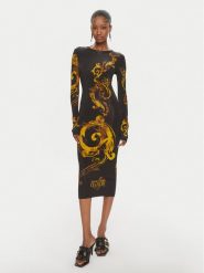 Versace Jeans Couture Sukienka codzienna 76HAO9P8 Czarny Slim Fit. Czarne sukienki Versace Jeans Couture, na co dzień, bez wzorów, z jeansu, bez kołnierzyka, bez ramiączek, proste. Za 989.99 zł.