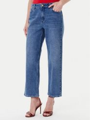 MICHAEL Michael Kors Jeansy MT5907OEB1 Niebieski Straight Fit. Niebieskie jeansy MICHAEL Michael Kors, bez wzorów, z bawełny. Za 549.99 zł.