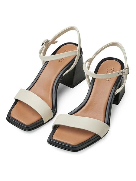 Tamaris Skórzane sandały w kolorze kremowym rozmiar: 40. Brązowe sandały Tamaris, bez wzorów, z otwartym noskiem, bez obcasa, na koturnie, bez zapięcia. Za 140.53 zł.