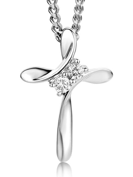 Revoni Złoty naszyjnik z diamentową zawieszką - dł. 45 cm rozmiar: onesize. Szare naszyjniki Revoni, z materiału, z diamentem, złote. Za 1,012.69 zł.