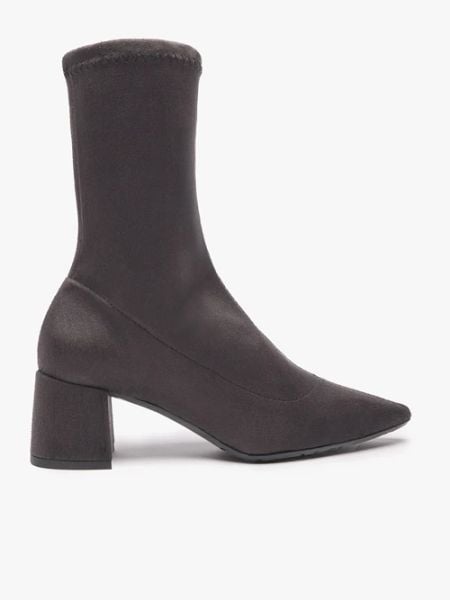 Szare elastyczne botki nad kostkę. Szare botki Brawo sp. z o.o., bez wzorów, z tkaniny, eleganckie, bez obcasa, na obcasie, bez zapięcia. Za 429.99 zł.
