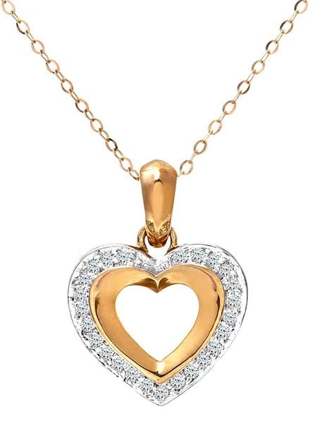 Revoni Złoty naszyjnik z zawieszką - dł. 46 cm rozmiar: onesize. Żółte naszyjniki Revoni, z materiału, z diamentem, złote. Za 1,935.99 zł.