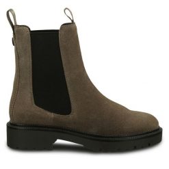 Sztyblety Gant. Brązowe botki Gant, bez wzorów, bez obcasa, na płaskiej podeszwie, bez zapięcia. Za 479.99 zł.