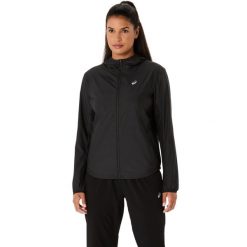 Damska kurtka wodoodporna Asics Core. Czarne kurtki ASICS, bez wzorów, bez kaptura. Za 308.50 zł.