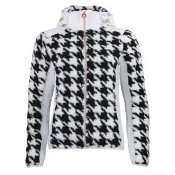 Kaptur polar z zippem, dwumateriałowy, z naszywką na piersi dla kobiet Peak Moun. Białe bluzy z polaru Peak Mountain, z aplikacjami, z polaru. W wyprzedaży za 224.00 zł.