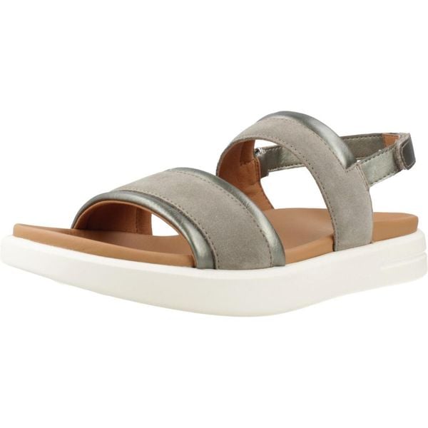 Sandały GEOX D XAND 2S Zielony. Zielone sandały Geox, bez wzorów, ze skóry, bez obcasa, bez zapięcia. Za 365.99 zł.