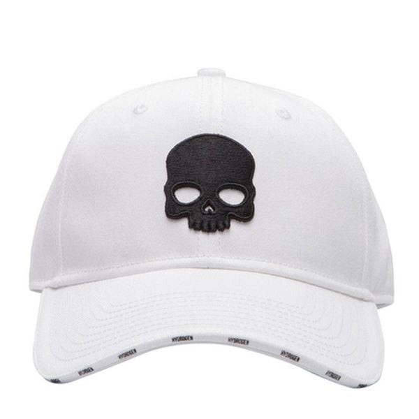 Czapka sportowa z daszkiem Hydrogen Skull Cap. Białe czapki z daszkiem HYDROGEN, na jesień, bez wzorów, sportowe. Za 169.99 zł.