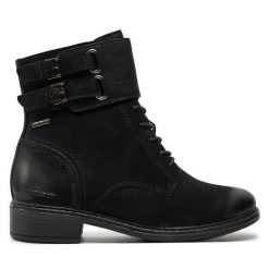 Botki Josef Seibel. Czarne botki Josef Seibel, bez wzorów, bez obcasa, na płaskiej podeszwie, bez zapięcia. Za 449.99 zł.