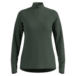 Bluza bez kaptura rozpinana Odlo Mid layer 1/2 zip ESSENTIAL LIGHT. Zielone bluzy ODLO, bez wzorów, sportowe, bez ramiączek, bez kaptura. Za 349.99 zł.