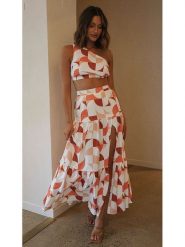 LA Angels Top w kolorze kremowo-pomarańczowym rozmiar: M. Brązowe topy LA Angels, m, bez wzorów, z wiskozy, bez kołnierzyka, bez ramiączek. Za 70.41 zł.