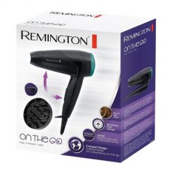 Suszarka do włosów REMINGTON Compact On The Go D1500 (2000W; kolor czarny). Czarne lokówki REMINGTON. Za 77.99 zł.