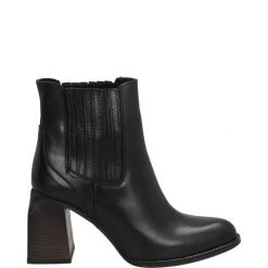 CZARNE BOTKI LP36 VITELL NERO. Czarne botki Venezia, bez wzorów, ze skóry, bez obcasa, bez zapięcia. Za 299.00 zł.