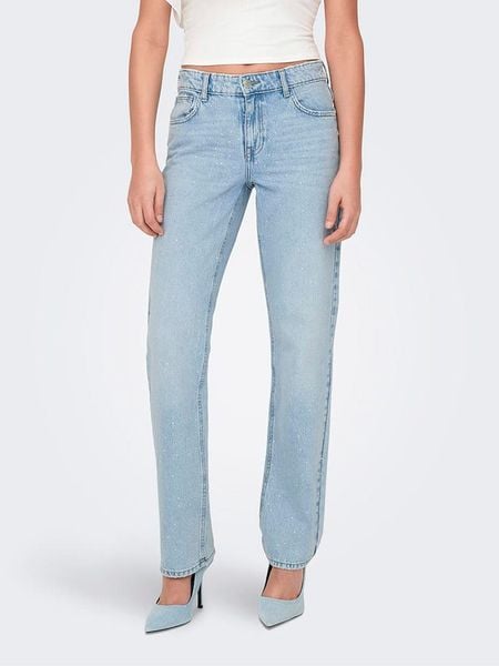 ONLY Dżinsy - Regular fit - w kolorze błękitnym rozmiar: W28/L32. Niebieskie jeansy ONLY, l, z aplikacjami, z bawełny, klasyczne. Za 83.22 zł.