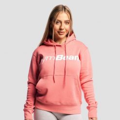 Bluza damska fitness z kapturem różowa Athlete. Czerwone bluzy z kapturem GYMBEAM, xs, bez wzorów, z bawełny, z kapturem, na fitness i siłownię. Za 83.90 zł.