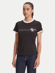 Guess T-Shirt V5YI01 J1314 Czarny Regular Fit. Czarne t-shirty Guess, l, z aplikacjami, z bawełny, bez kołnierzyka, bez ramiączek. Za 93.00 zł.