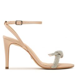 Sandały Eva Longoria. Brązowe sandały Eva Longoria, bez wzorów, bez obcasa, na szpilce, bez zapięcia. Za 379.99 zł.