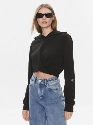 Calvin Klein Jeans Bluza J20J222551 Czarny Regular Fit. Czarne bluzy Calvin Klein Jeans, xl, bez wzorów, z bawełny, bez kaptura. Za 289.99 zł.