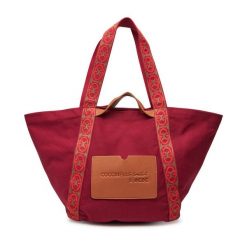 Torebka Coccinelle. Czerwone shopper bag Coccinelle, bez wzorów, bez dodatków. Za 399.99 zł.