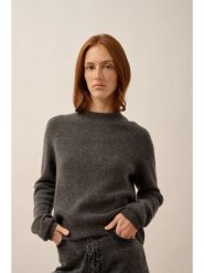 Just Cashmere Kaszmirowy sweter w kolorze antracytowym rozmiar: L. Czarne swetry Just Cashmere, l, bez wzorów, z kaszmiru, bez ramiączek. Za 372.47 zł.