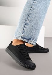 Czarne Lekkie Trampki Vices Przed Kostkę Elletri. Czarne trampki Born2be, bez wzorów, z jeansu, eleganckie, przed kostkę, bez zapięcia. W wyprzedaży za 42.49 zł.