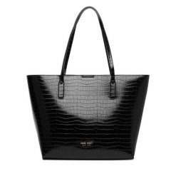 Torebka Nine West. Czarne shopper bag Nine West, bez wzorów, bez dodatków. Za 279.99 zł.