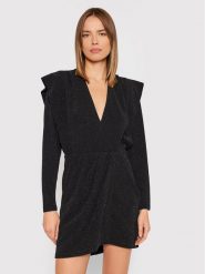 IRO Sukienka koktajlowa Nahilda AP545 Czarny Regular Fit. Czarne sukienki Iro, bez wzorów, z syntetyku, wizytowe, bez kołnierzyka, bez ramiączek. Za 1,529.00 zł.