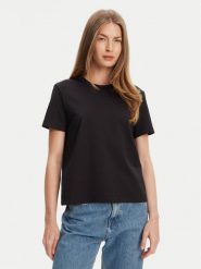 Calvin Klein T-Shirt LV044C905G Czarny Regular Fit. Czarne t-shirty Calvin Klein, xl, bez wzorów, z bawełny, bez kołnierzyka, bez ramiączek. Za 179.99 zł.
