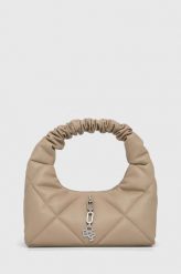 BOSS torebka kolor beżowy. Brązowe shopper bag Boss, bez wzorów, na ramię, bez dodatków. Za 679.99 zł.