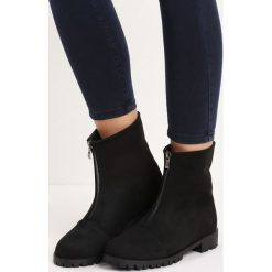 Czarne Zamszowe Botki Sleepy Eyes. Botki marki Born2be. Za 59.99 zł.